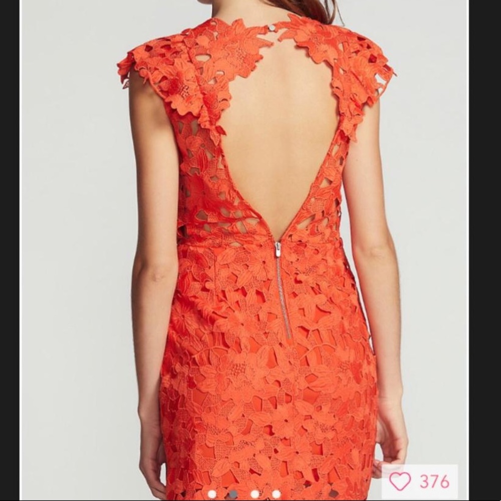 Warn once Free People Saylor Orange Open Back Dress - Picture 2 of 8